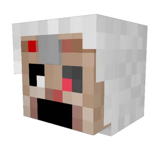 Mrozonc Minecraft avatar head, 3D render
