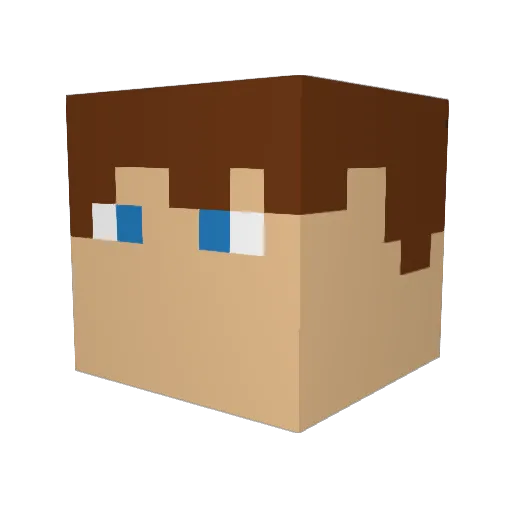 Mrprover Minecraft avatar head, 3D render