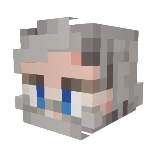Mrqoq Minecraft avatar head, 3D render