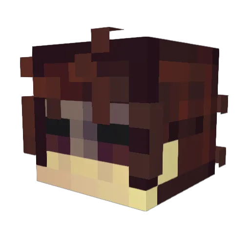 MrrCocoa Minecraft avatar head, 3D render