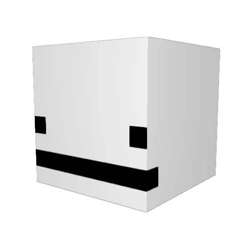 Mrrrrt Minecraft avatar head, 3D render