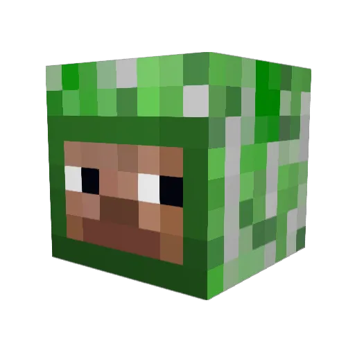 Mrs10Inch Minecraft avatar head, 3D render