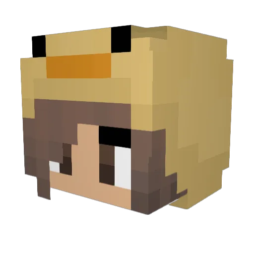 MrsAlbatross Minecraft avatar head, 3D render
