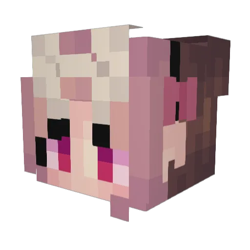 MrsAnime Minecraft avatar head, 3D render