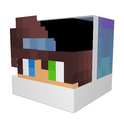 MrsApollo Minecraft avatar head, 3D render