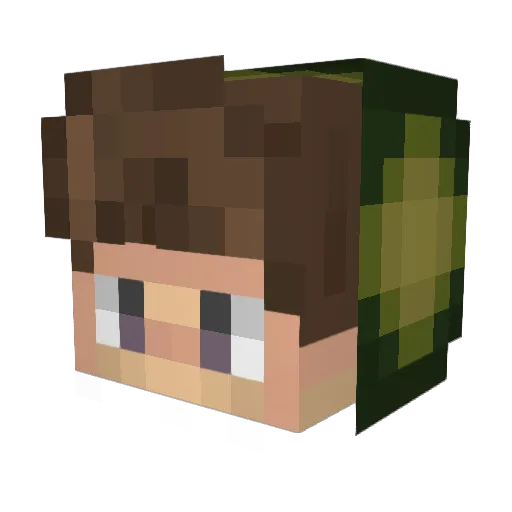 MrsBedwars Minecraft avatar head, 3D render