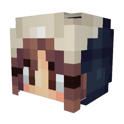 MrsBishop Minecraft avatar head, 3D render