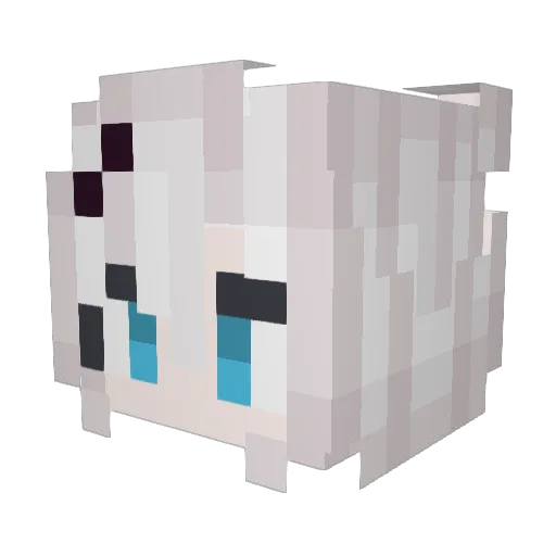 MrsCaro Minecraft avatar head, 3D render