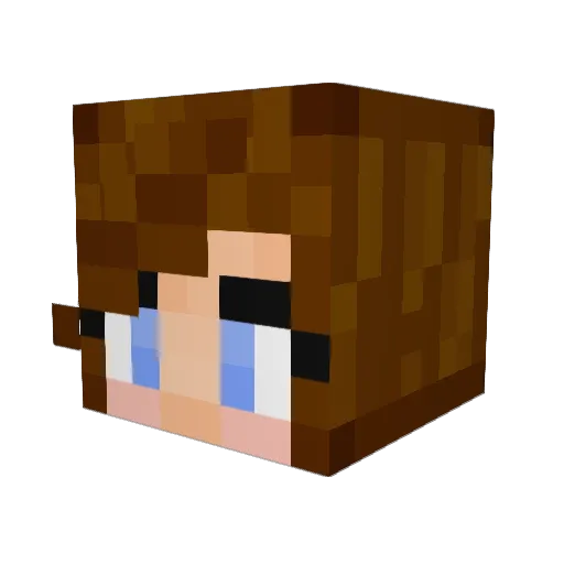 MrsChairs Minecraft avatar head, 3D render