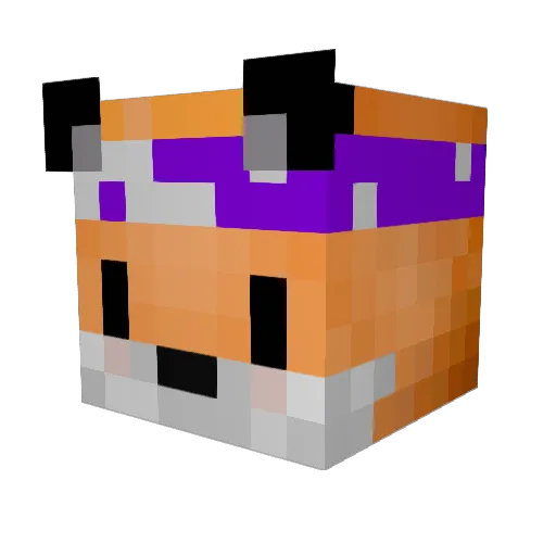 MrsCole Minecraft avatar head, 3D render
