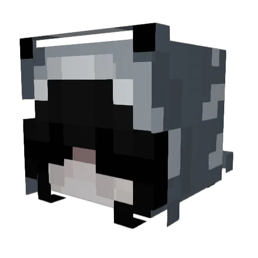 MrsCr0issant Minecraft avatar head, 3D render