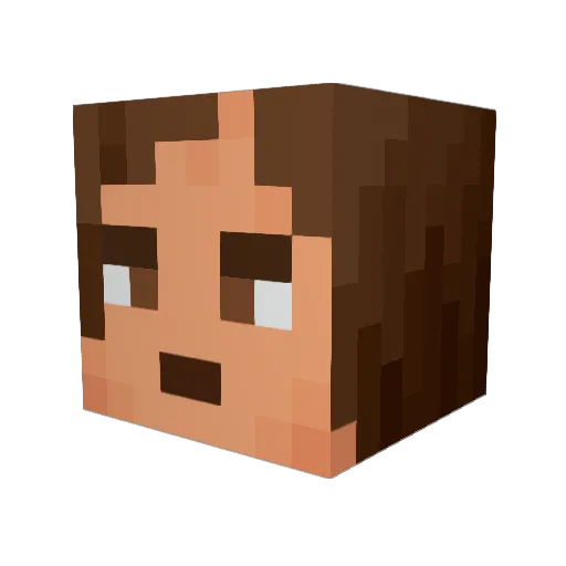 MrsDGAF Minecraft avatar head, 3D render
