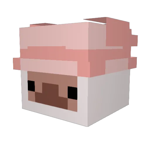 MrsDarkness__ Minecraft avatar head, 3D render