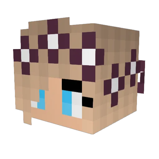 MrsElise Minecraft avatar head, 3D render