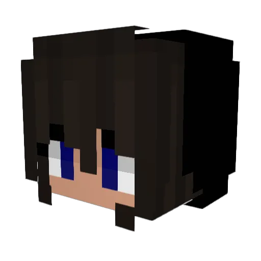 MrsEviLLL Minecraft avatar head, 3D render