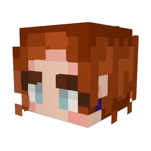 MrsFrancisBacon Minecraft avatar head, 3D render