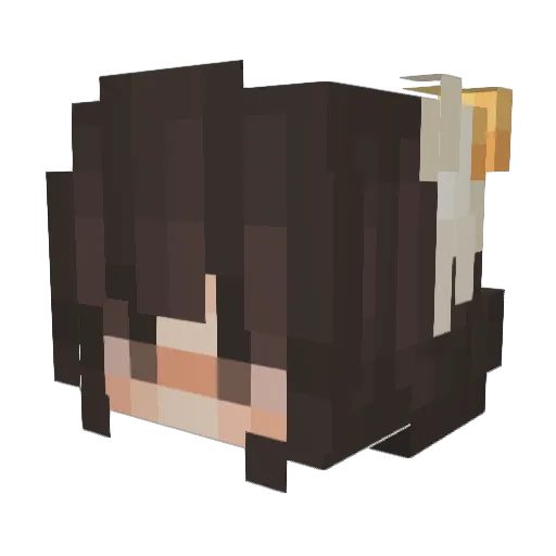 MrsGamer27 Minecraft avatar head, 3D render