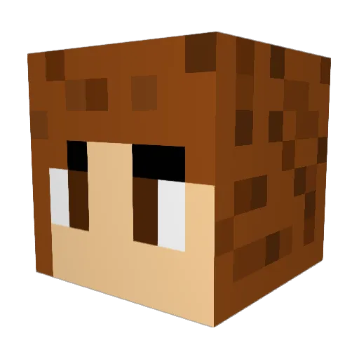 MrsGichT Minecraft avatar head, 3D render
