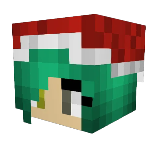MrsGinny Minecraft avatar head, 3D render
