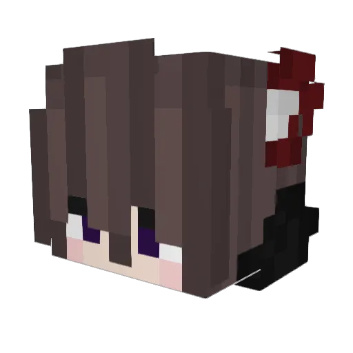 MrsHaubna Minecraft avatar head, 3D render
