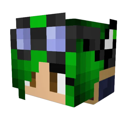 MrsIcarii Minecraft avatar head, 3D render