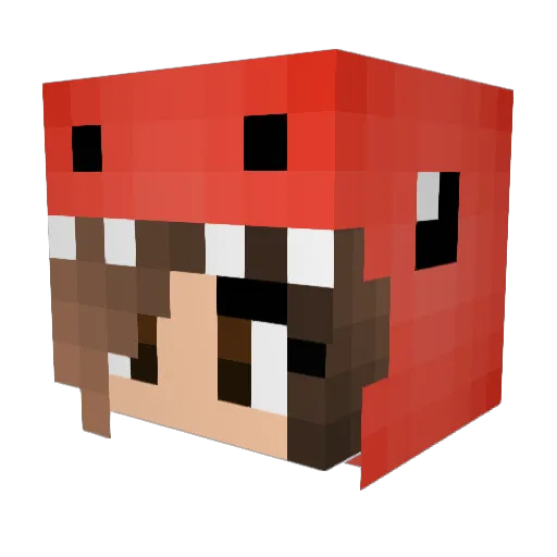 MrsInfected_Mind Minecraft avatar head, 3D render