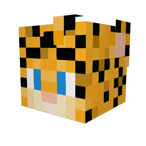 MrsJaguar Minecraft avatar head, 3D render