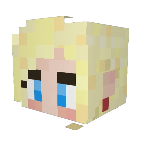 MrsJonestown Minecraft avatar head, 3D render