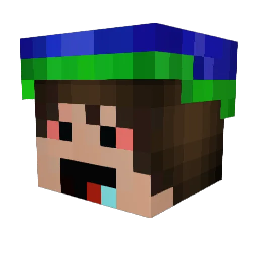 MrsJuanjc Minecraft avatar head, 3D render