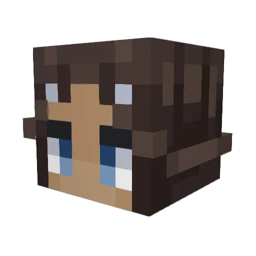 MrsKatara Minecraft avatar head, 3D render