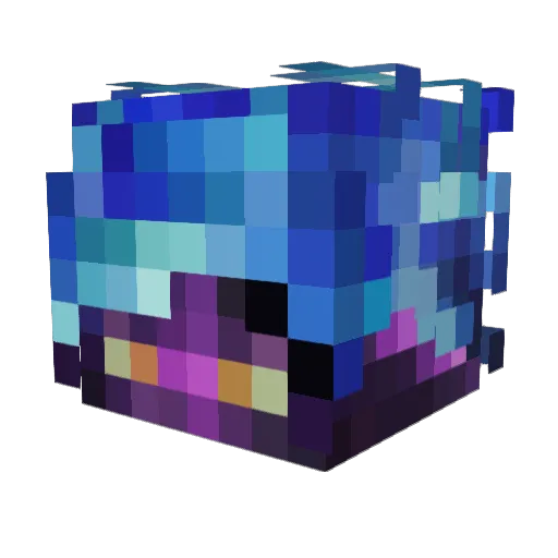 MrsLagg Minecraft avatar head, 3D render
