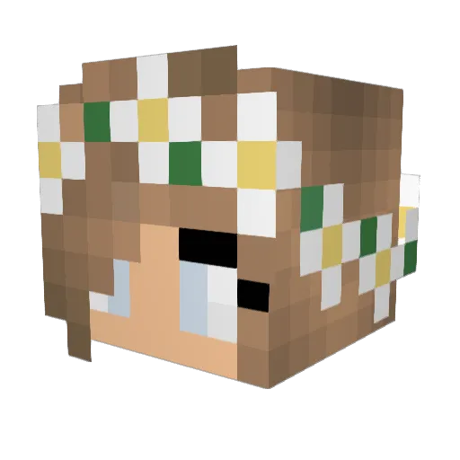 MrsLolipop Minecraft avatar head, 3D render