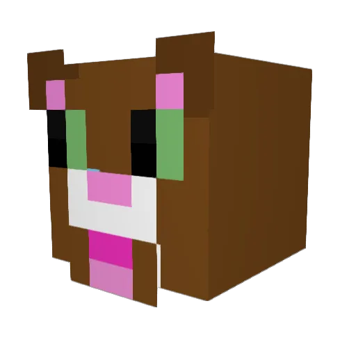 MrsManyGifts Minecraft avatar head, 3D render