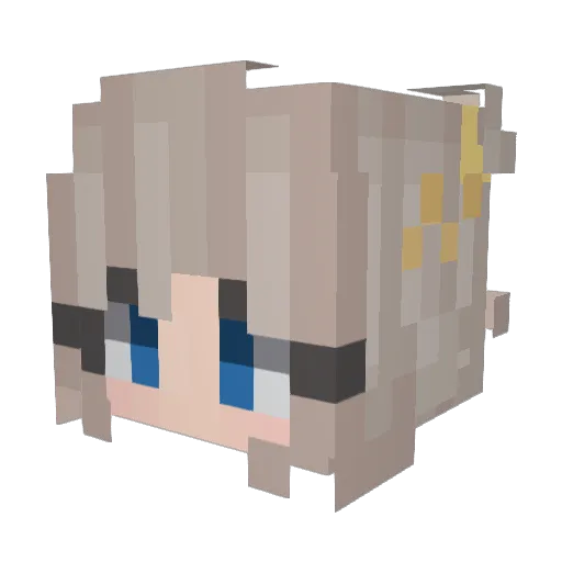 MrsMidnight36 Minecraft avatar head, 3D render