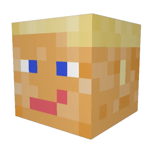 MrsMidnight Minecraft avatar head, 3D render