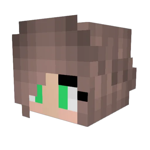 MrsMonobraue Minecraft avatar head, 3D render