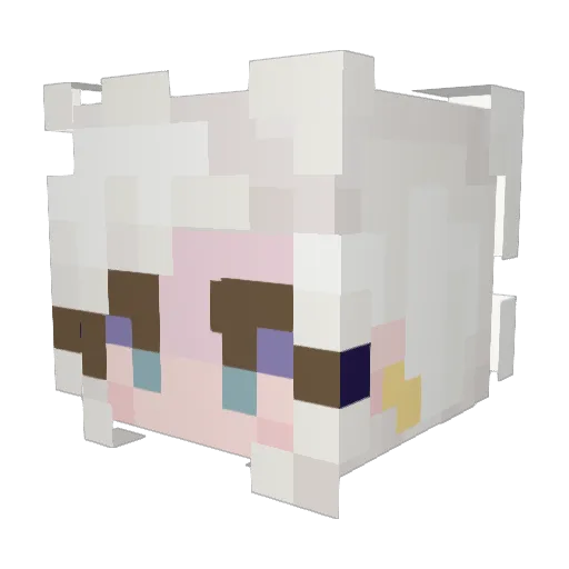 MrsMoodle Minecraft avatar head, 3D render