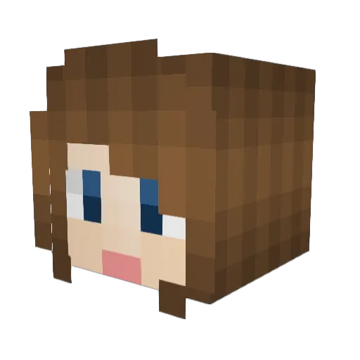 MrsMudd Minecraft avatar head, 3D render
