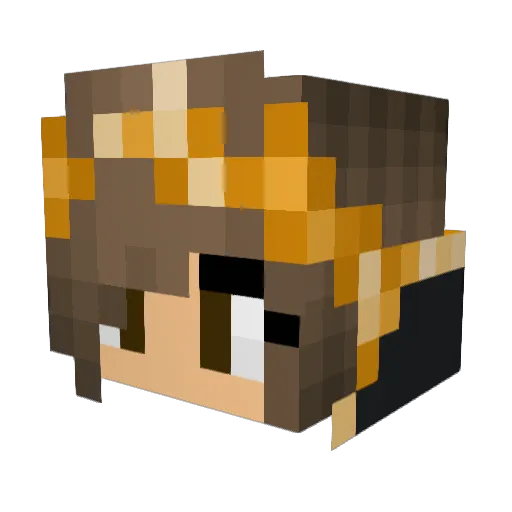 MrsMzzry Minecraft avatar head, 3D render