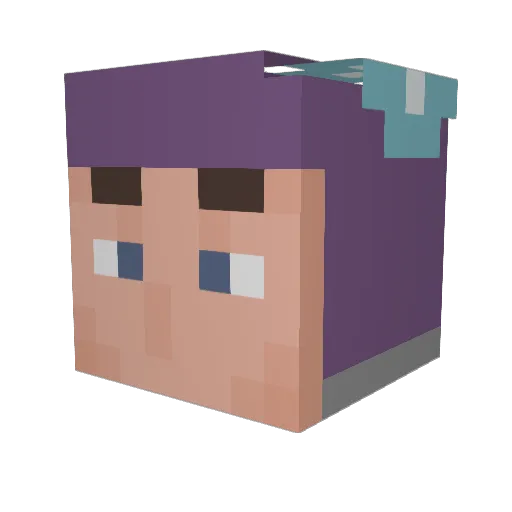 MrsNesbit69 Minecraft avatar head, 3D render