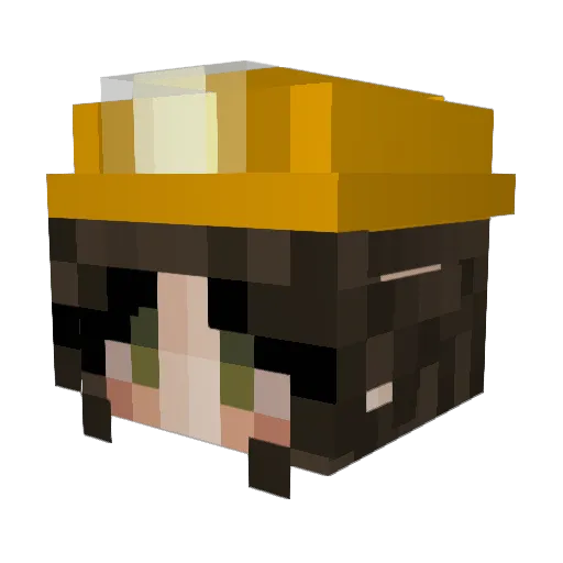 MrsNkia Minecraft avatar head, 3D render