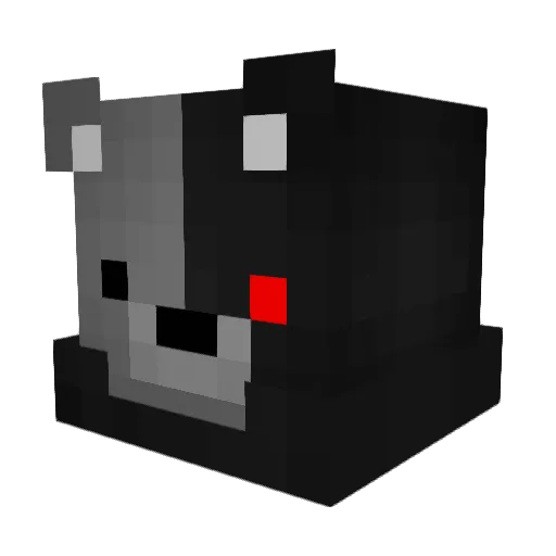 MrsPNA Minecraft avatar head, 3D render
