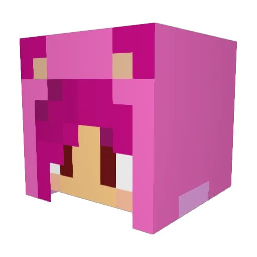 MrsParke Minecraft avatar head, 3D render