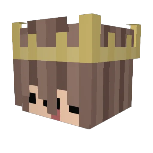 MrsPolle Minecraft avatar head, 3D render
