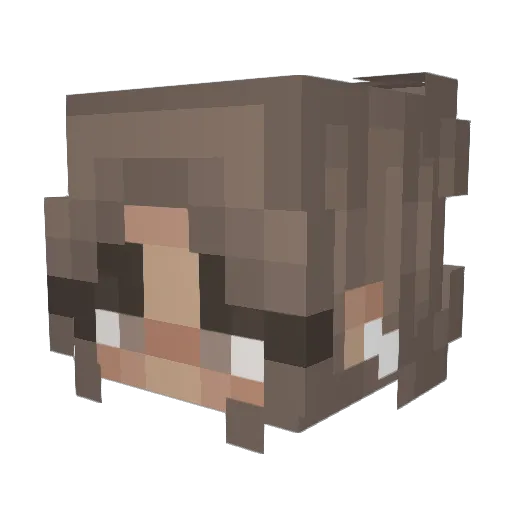 MrsPorkers Minecraft avatar head, 3D render