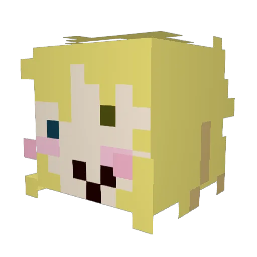 MrsPwny Minecraft avatar head, 3D render