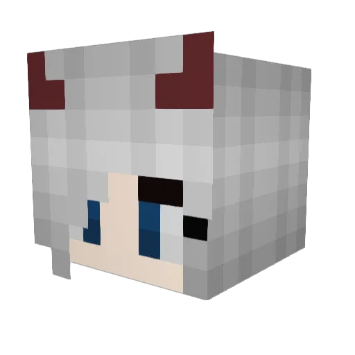 MrsPzycko Minecraft avatar head, 3D render