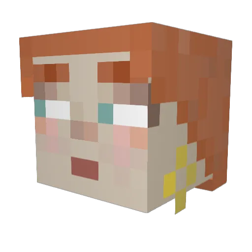 MrsSewer Minecraft avatar head, 3D render