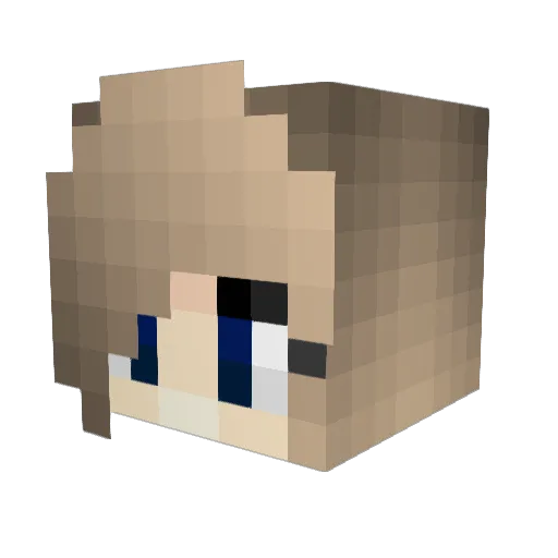 MrsSmileTV Minecraft avatar head, 3D render