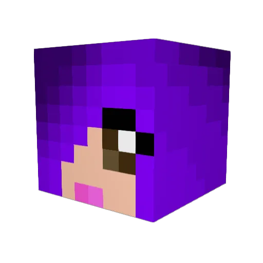 MrsStar Minecraft avatar head, 3D render